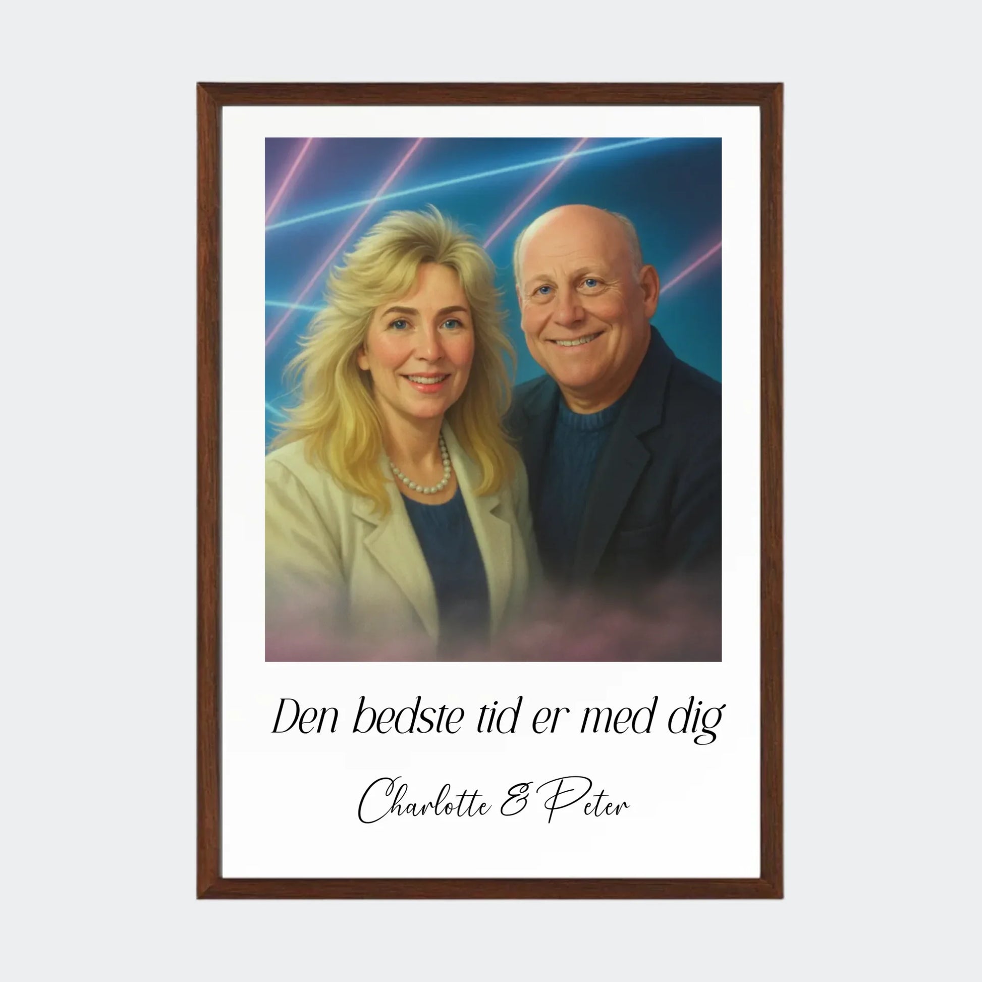 Plakat Ai genereret 1980s - Upload eget billede Customizer TeeInBlue A3 Mørk eg A3