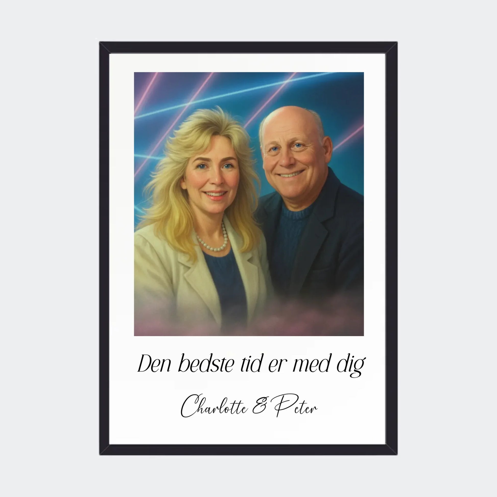 Plakat Ai genereret 1980s - Upload eget billede Customizer TeeInBlue A3 Sort A3