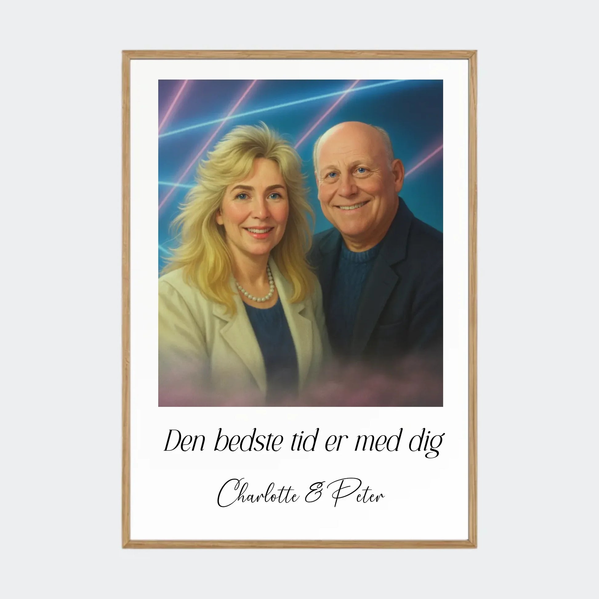 Plakat Ai genereret 1980s - Upload eget billede Customizer TeeInBlue A2 Massiv eg A2