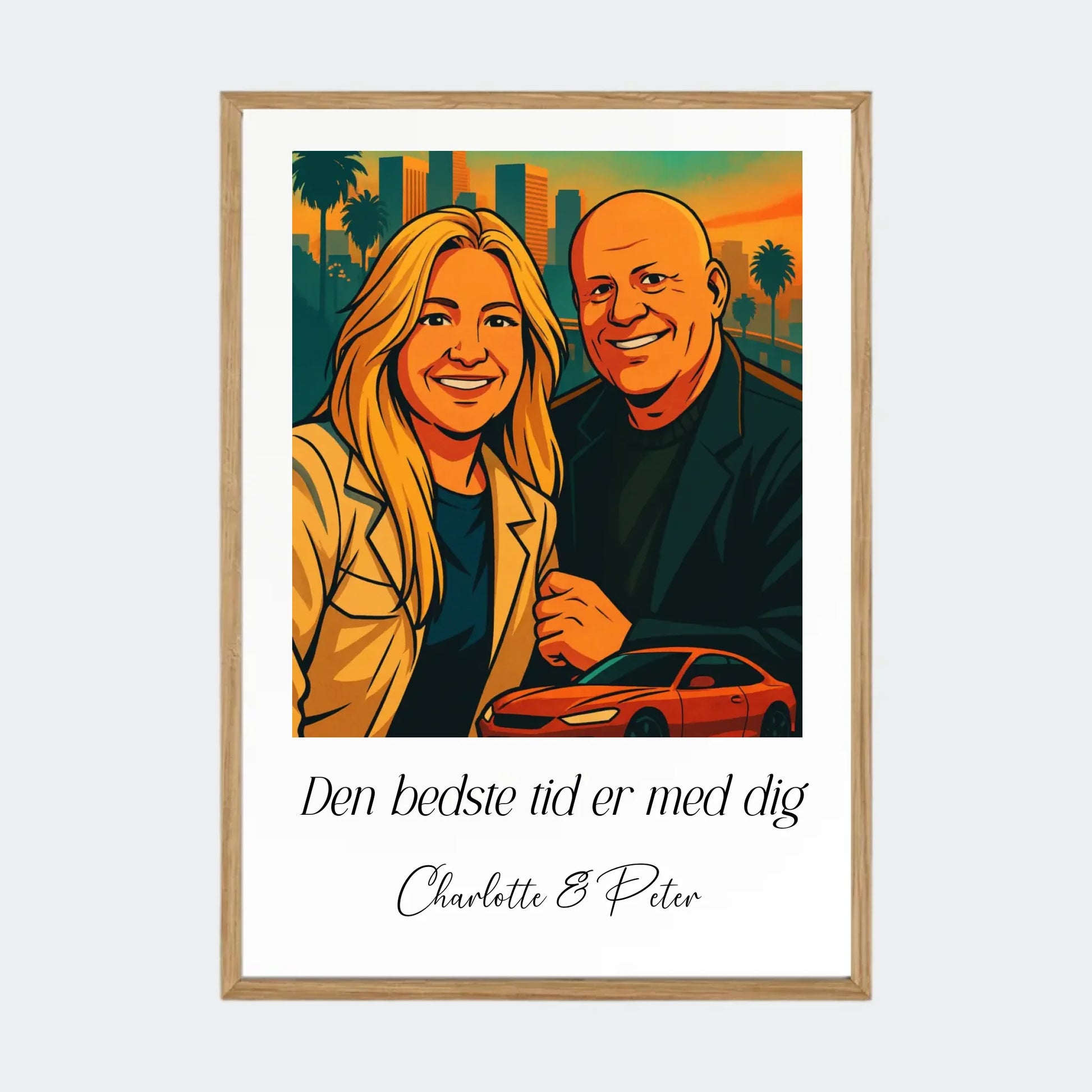 Plakat Ai genereret GTA - Upload eget billede Customizer TeeInBlue A3 Massiv eg A3