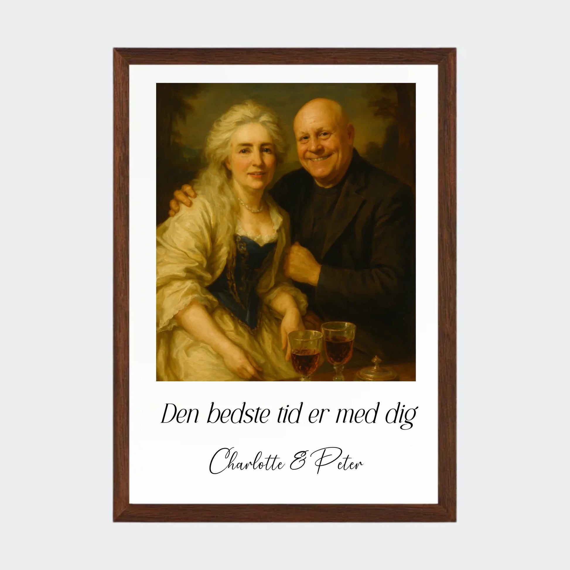 Plakat Ai genereret Royal Potrait - Upload eget billede Customizer TeeInBlue A4 Mørk eg A4