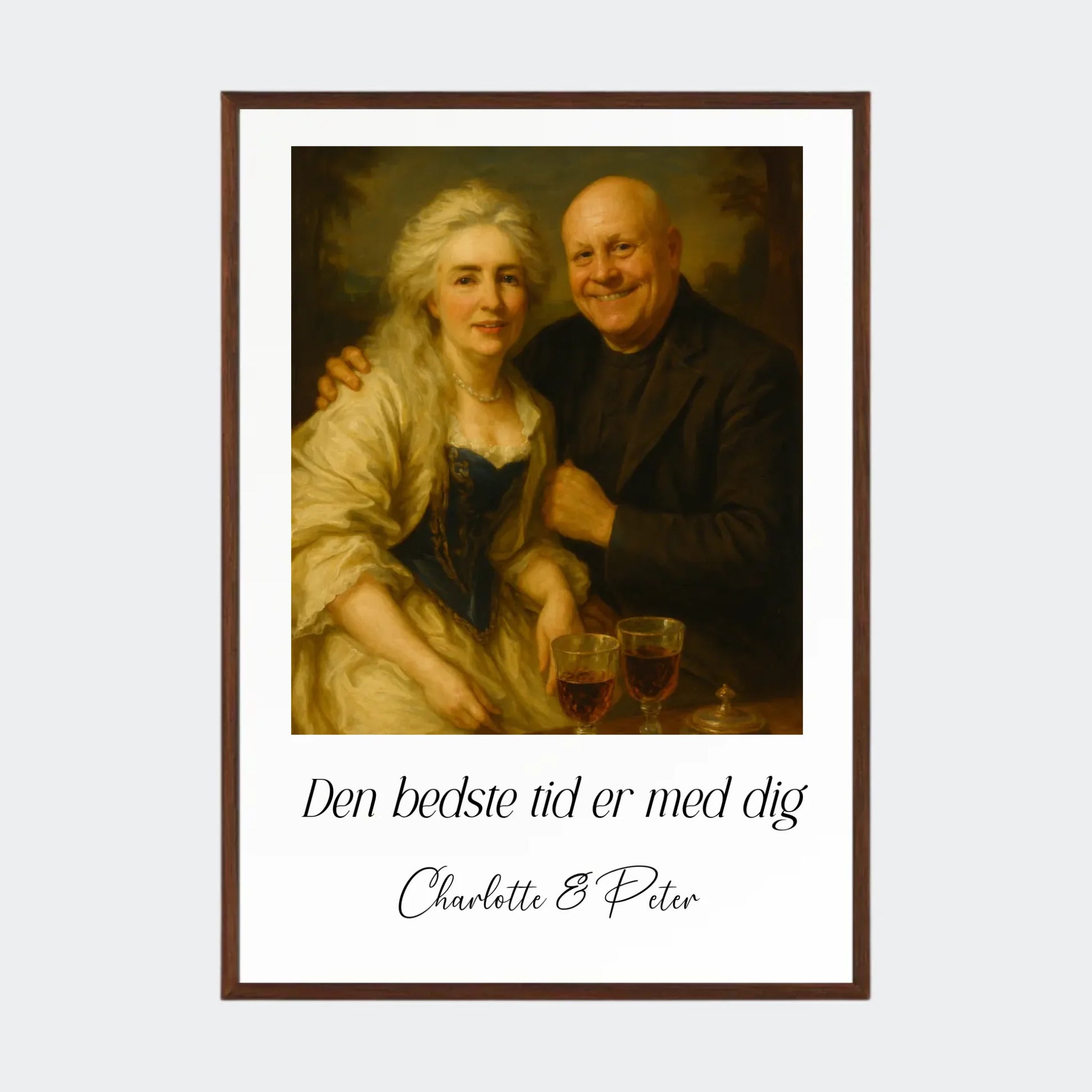 Plakat Ai genereret Royal Potrait - Upload eget billede Customizer TeeInBlue A2 Mørk eg A2