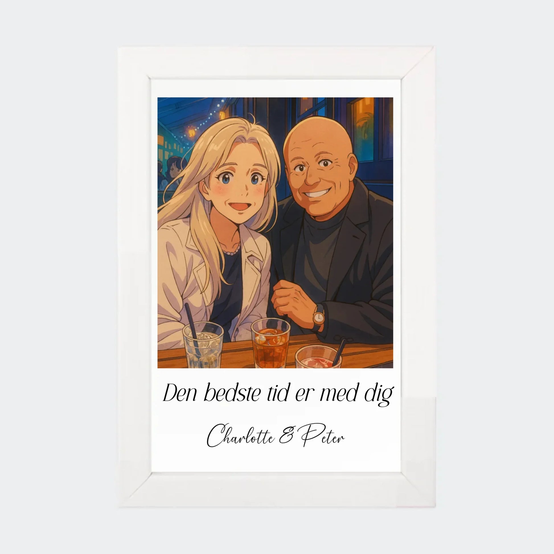 Plakat Ai genereret Anime - Upload eget billede Customizer TeeInBlue 10x15 Hvid 10x15