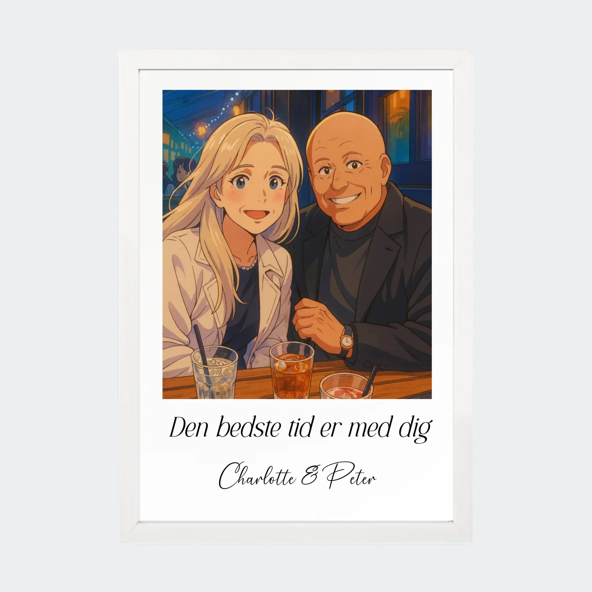 Plakat Ai genereret Anime - Upload eget billede Customizer TeeInBlue A4 Hvid A4