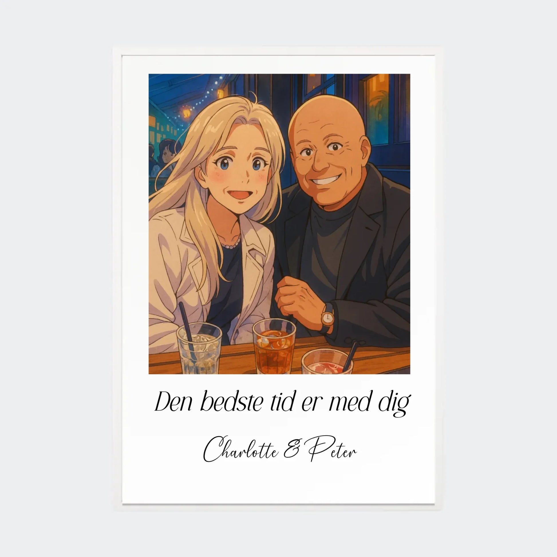 Plakat Ai genereret Anime - Upload eget billede Customizer TeeInBlue A2 Hvid A2