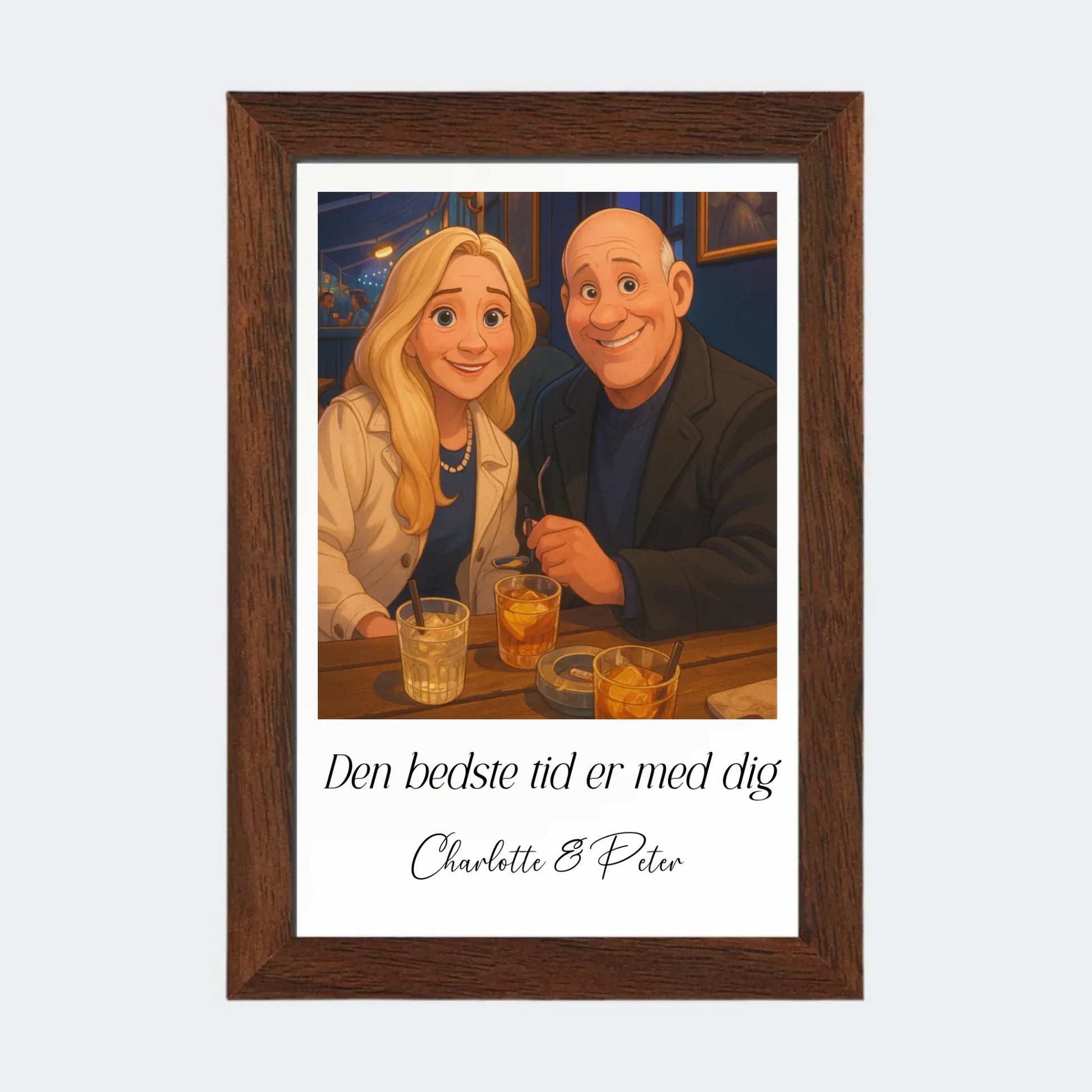 Plakat Ai genereret Disney - Upload eget billede Customizer TeeInBlue 10x15 Mørk eg 10x15