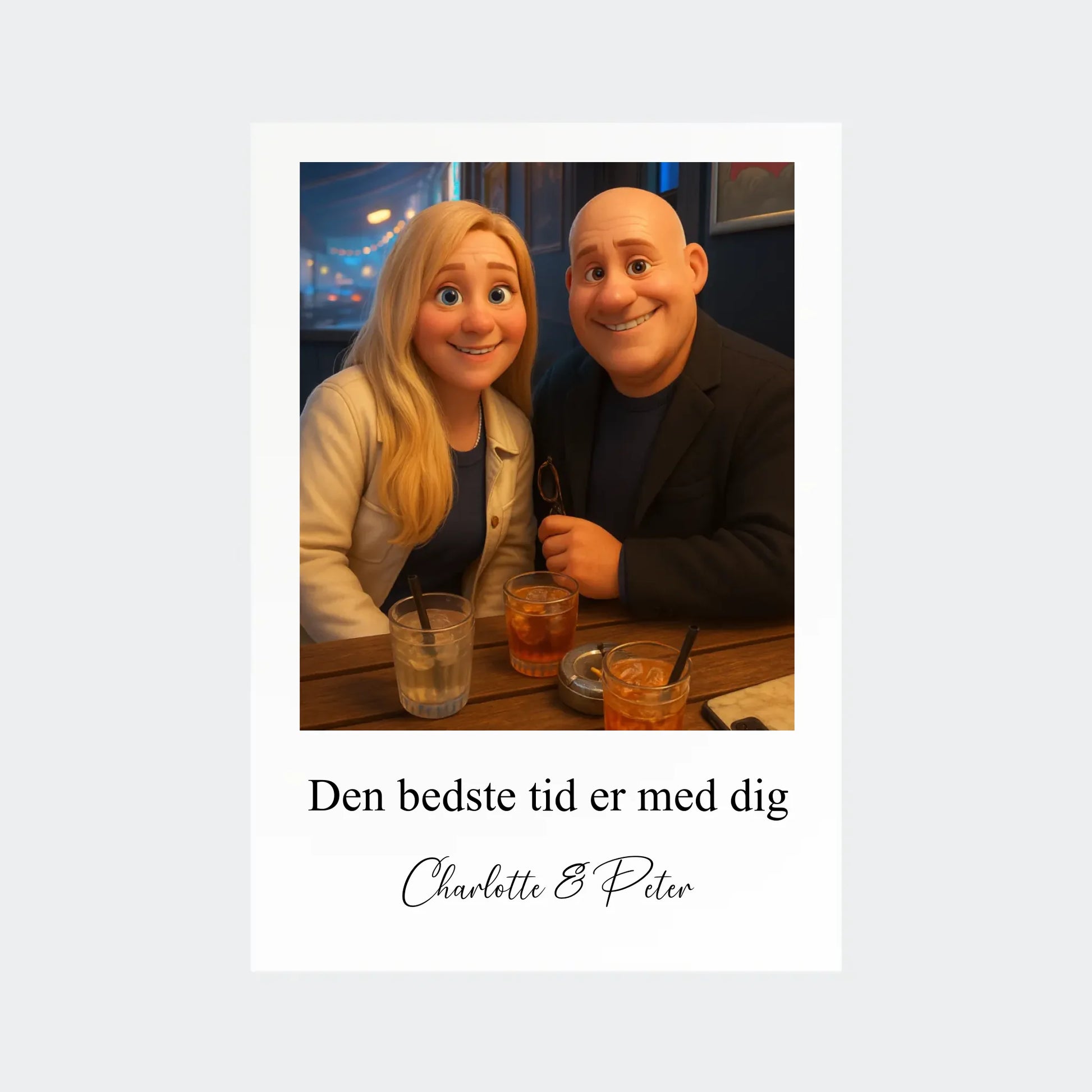 Plakat Ai genereret Pixar - Upload eget billede Customizer TeeInBlue A4 Uden ramme A4