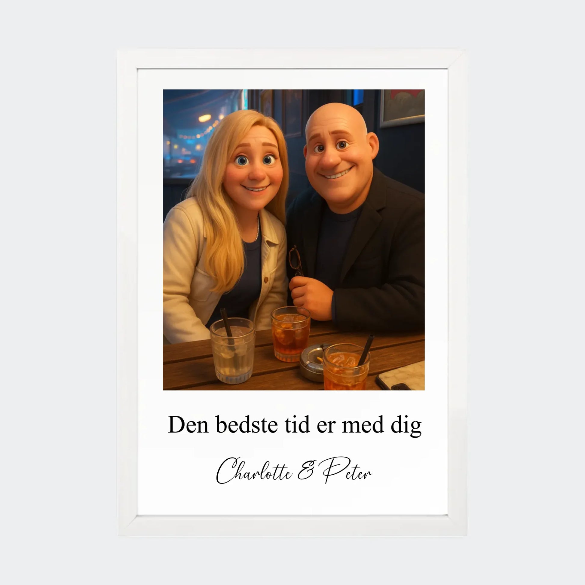 Plakat Ai genereret Pixar - Upload eget billede Customizer TeeInBlue A4 Hvid A4