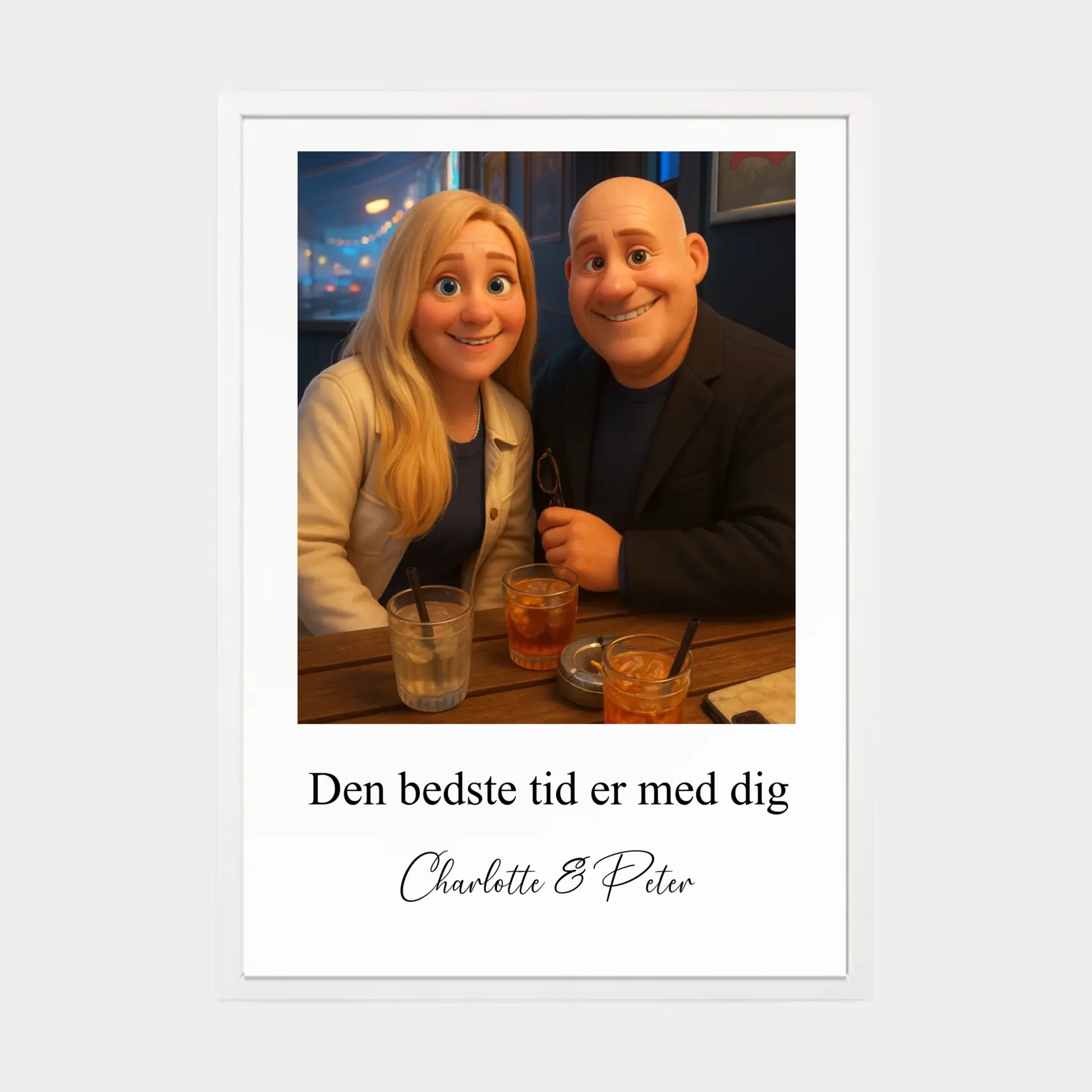 Plakat Ai genereret Pixar - Upload eget billede Customizer TeeInBlue A3 Hvid A3