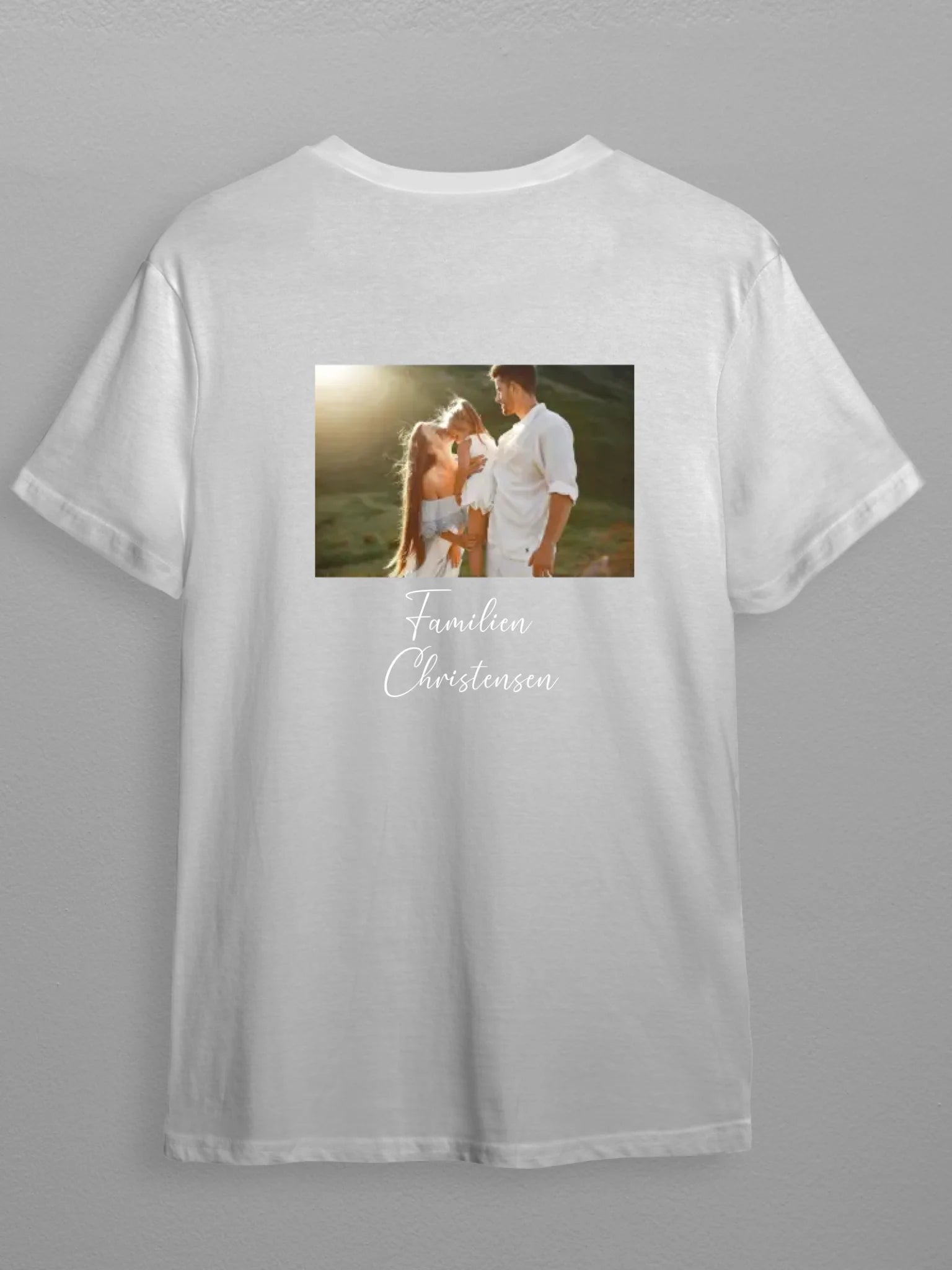 T-shirt - Upload eget billede Customizer TeeInBlue T-shirt - Print på ryg White Small