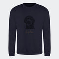 Sweatshirt Dog Mom - Upload eget billede Customizer TeeInBlue Print på front French Navy Small