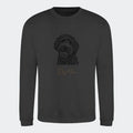 Sweatshirt Dog Mom - Upload eget billede Customizer TeeInBlue Print på front Storm Grey Small