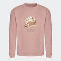 Sweatshirt til voksne - Strik Customizer TeeInBlue Print på front Dusty Pink Small