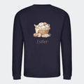 Sweatshirt til voksne - Strik Customizer TeeInBlue Print på ryggen French Navy Small