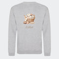 Sweatshirt til voksne - Strik Customizer TeeInBlue Print på ryggen Heather Grey Medium