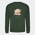 Sweatshirt til voksne - Strik Customizer TeeInBlue Print på ryggen Forest Green Small