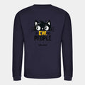 Sweatshirt til voksne - Sjove katte motiver Customizer TeeInBlue Print på ryggen French Navy Small