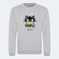 Sweatshirt til voksne - Sjove katte motiver Customizer TeeInBlue Print på front Heather Grey Medium