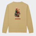 Sweatshirt junior - Bamsebjørn jul Customizer TeeInBlue Print på ryggen Desert Sand 3-4 år