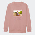 Sweatshirt til Junior - Upload eget billede Customizer TeeInBlue Print på front Dusty Pink 3-4 år