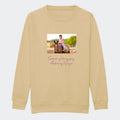 Sweatshirt til Junior - Upload eget billede Customizer TeeInBlue Print på front Desert Sand 3-4 år