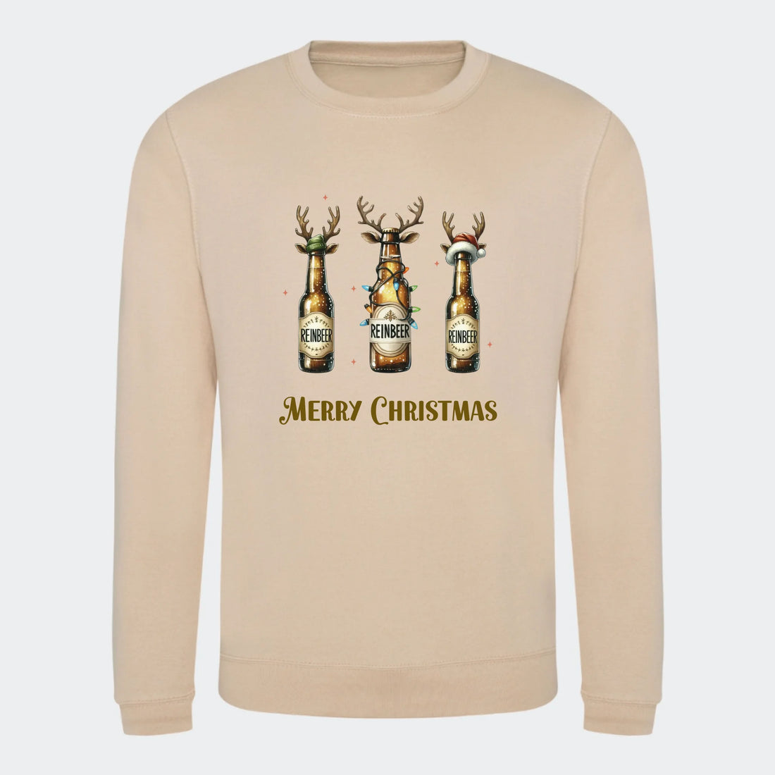 Sweatshirt til voksne - Reinbeer Customizer TeeInBlue Print på front Nude Small