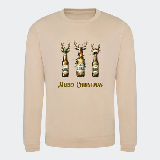 Sweatshirt til voksne – Reinbeer, nude, set forfra