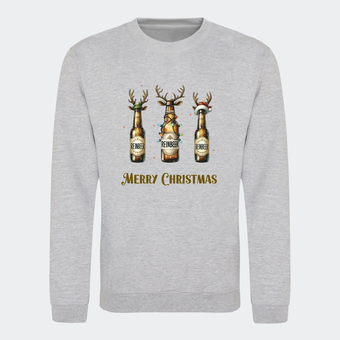 Sweatshirt til voksne - Reinbeer Customizer TeeInBlue Print på front Nude Small