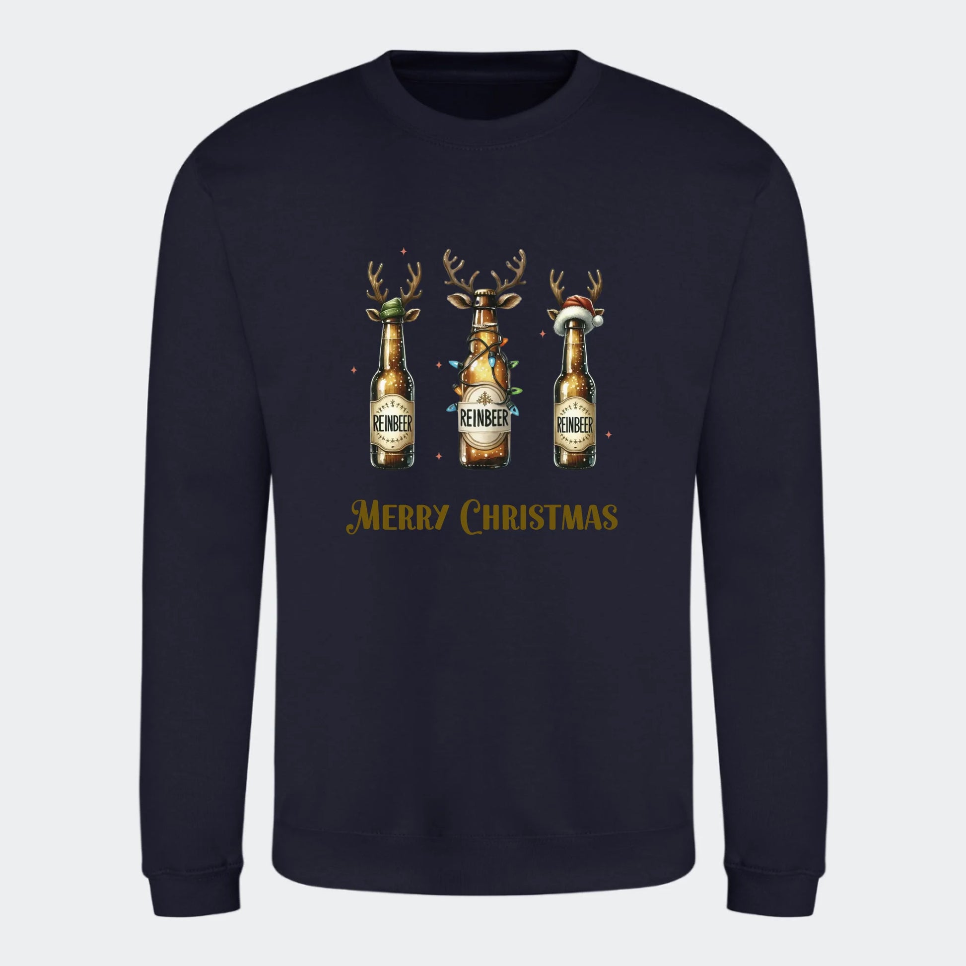 Sweatshirt til voksne - Reinbeer Customizer TeeInBlue Print på front French Navy Small