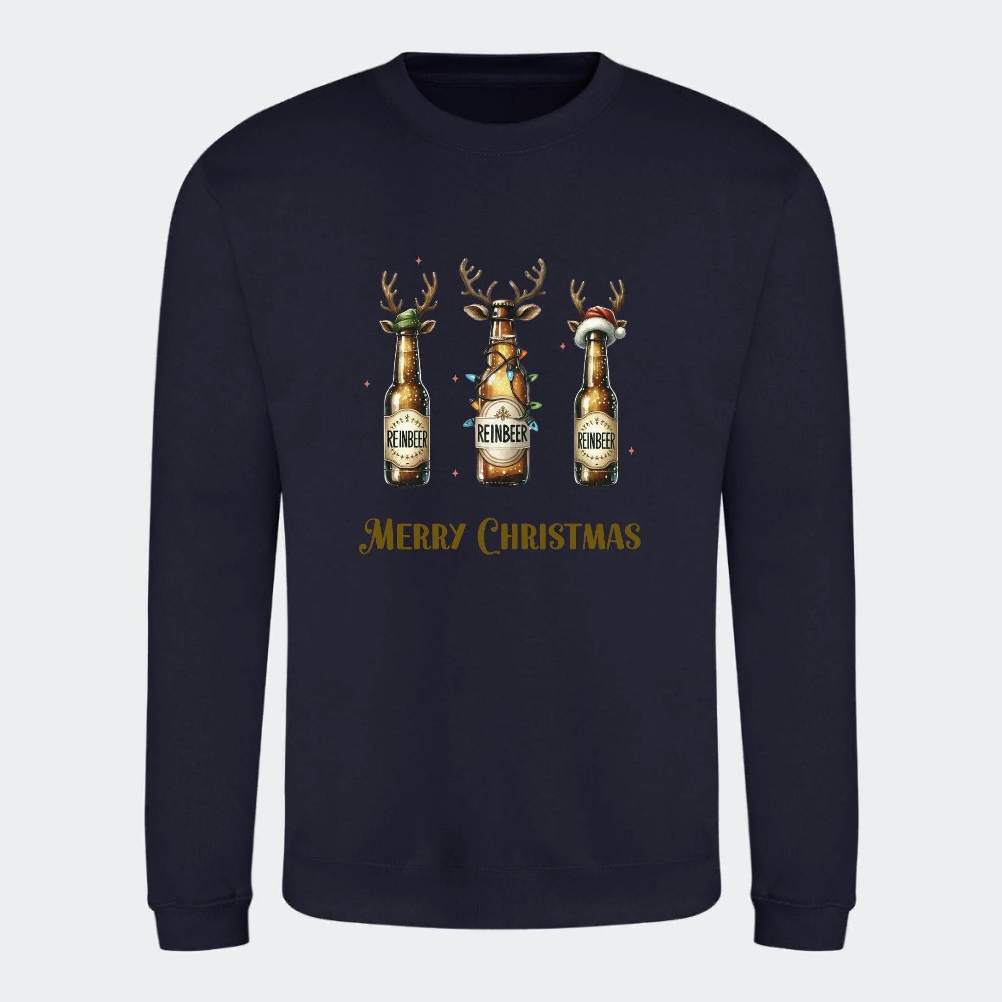 Sweatshirt til voksne – Reinbeer, mørkeblå, set forfra
