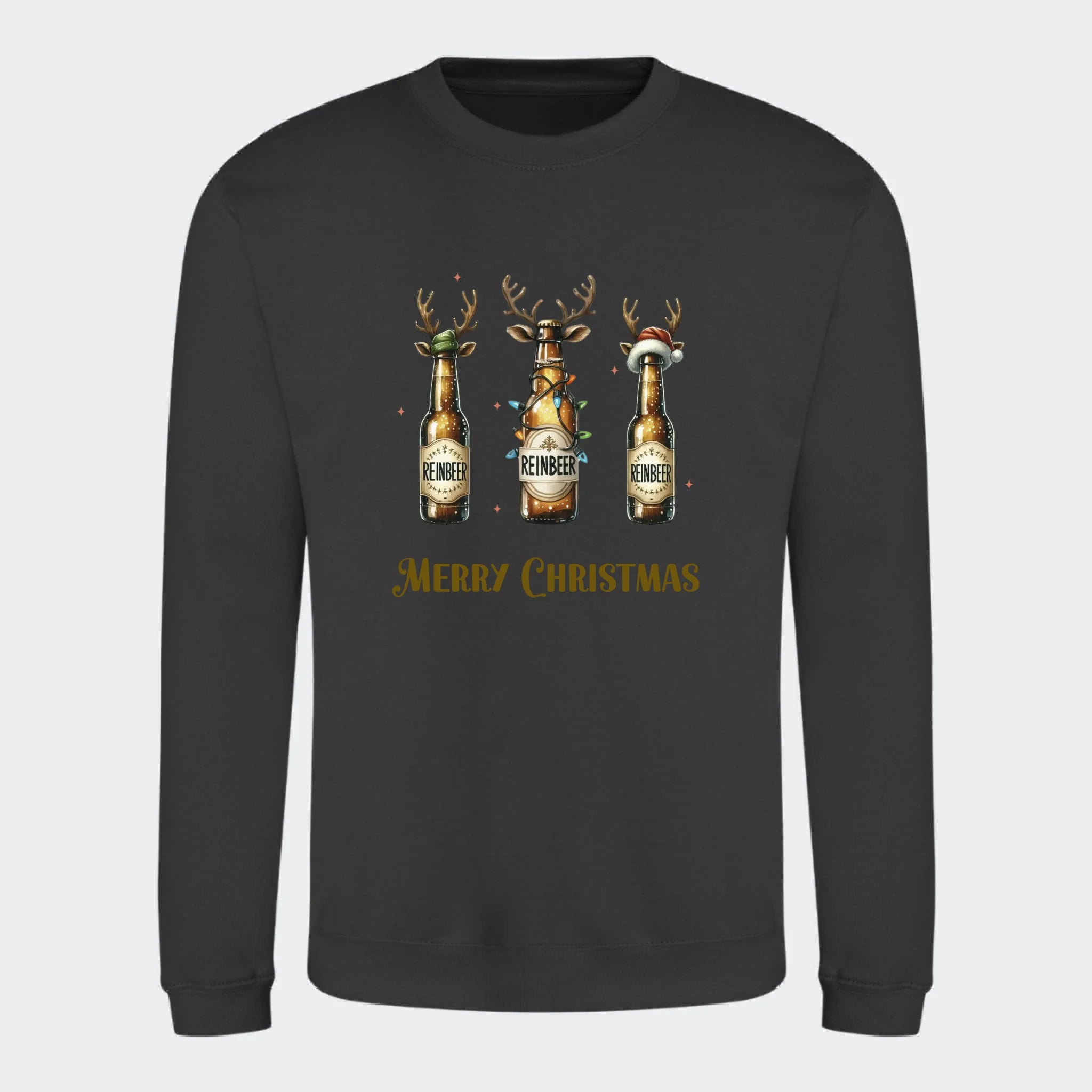 Sweatshirt til voksne – Reinbeer, stormgrå, set forfra