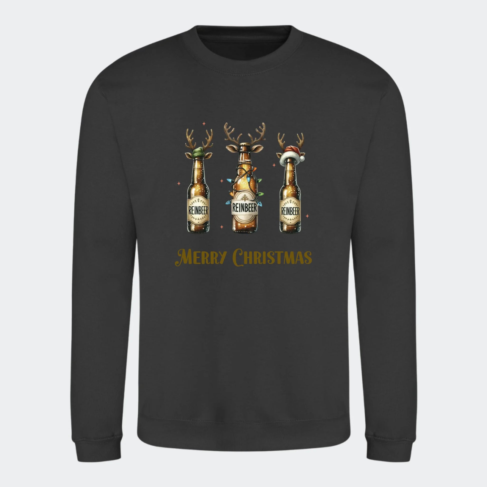 Sweatshirt til voksne - Reinbeer Customizer TeeInBlue Print på front Storm Grey Small