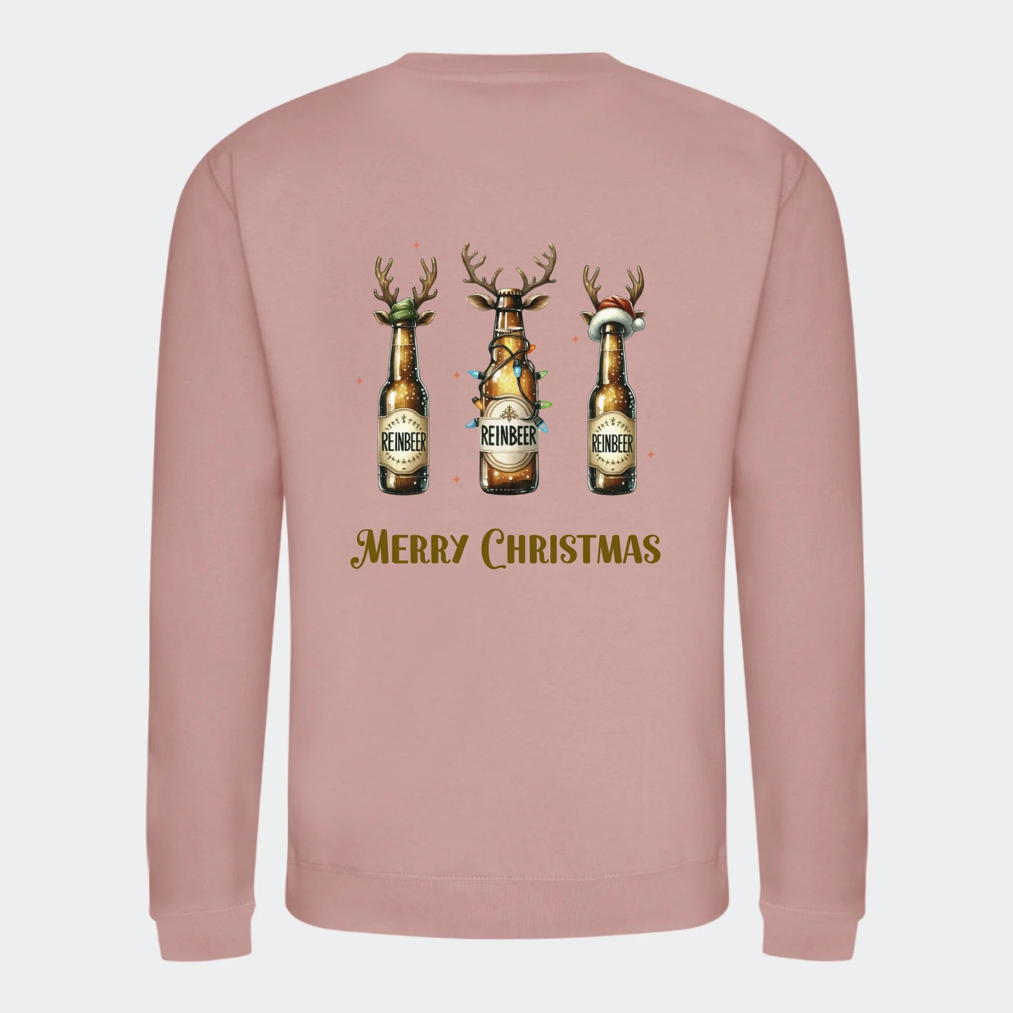 Sweatshirt til voksne – Reinbeer, støvet rosa, set bagfra