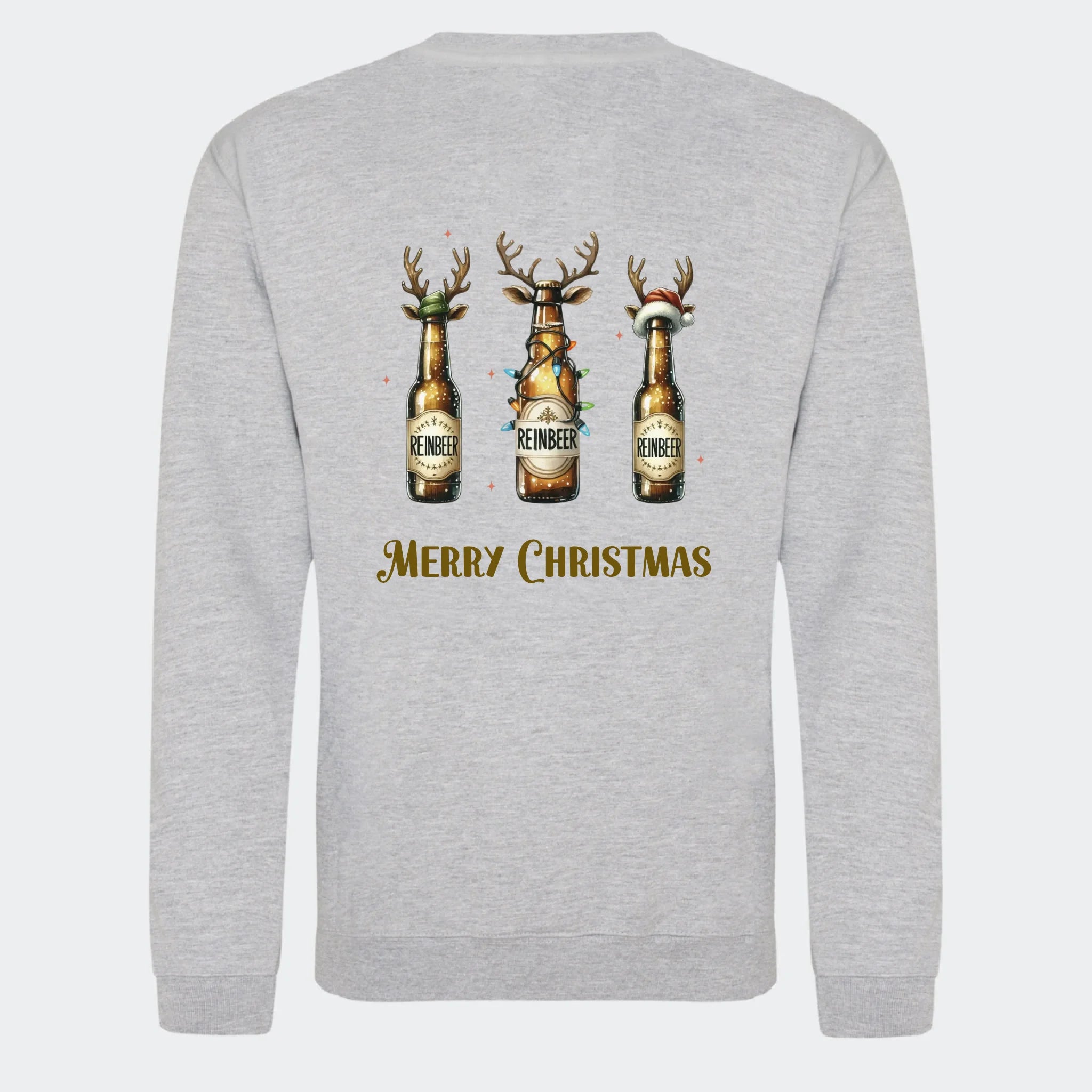 Sweatshirt til voksne – Reinbeer, meleret grå, set bagfra