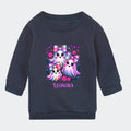 Sweatshirt til små børn - Søde spøgelser og flagermus Customizer TeeInBlue Sweatshirt til børn - flere farver Navy 6-12M