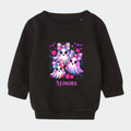 Sweatshirt til små børn - Søde spøgelser og flagermus Customizer TeeInBlue Sweatshirt til børn - flere farver Sort 6-12M
