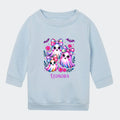 Sweatshirt til små børn - Søde spøgelser og flagermus Customizer TeeInBlue Sweatshirt til børn - flere farver Lyseblå 12-18M