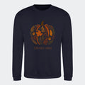 Sweatshirt til voksne - Græskar af blade Customizer TeeInBlue Print på front French Navy Small