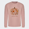 Sweatshirt til voksne - Græskar af blade Customizer TeeInBlue Print på front Dusty Pink Small