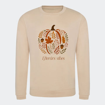 Sweatshirt til voksne - Græskar af blade Customizer TeeInBlue Print på front Nude Small