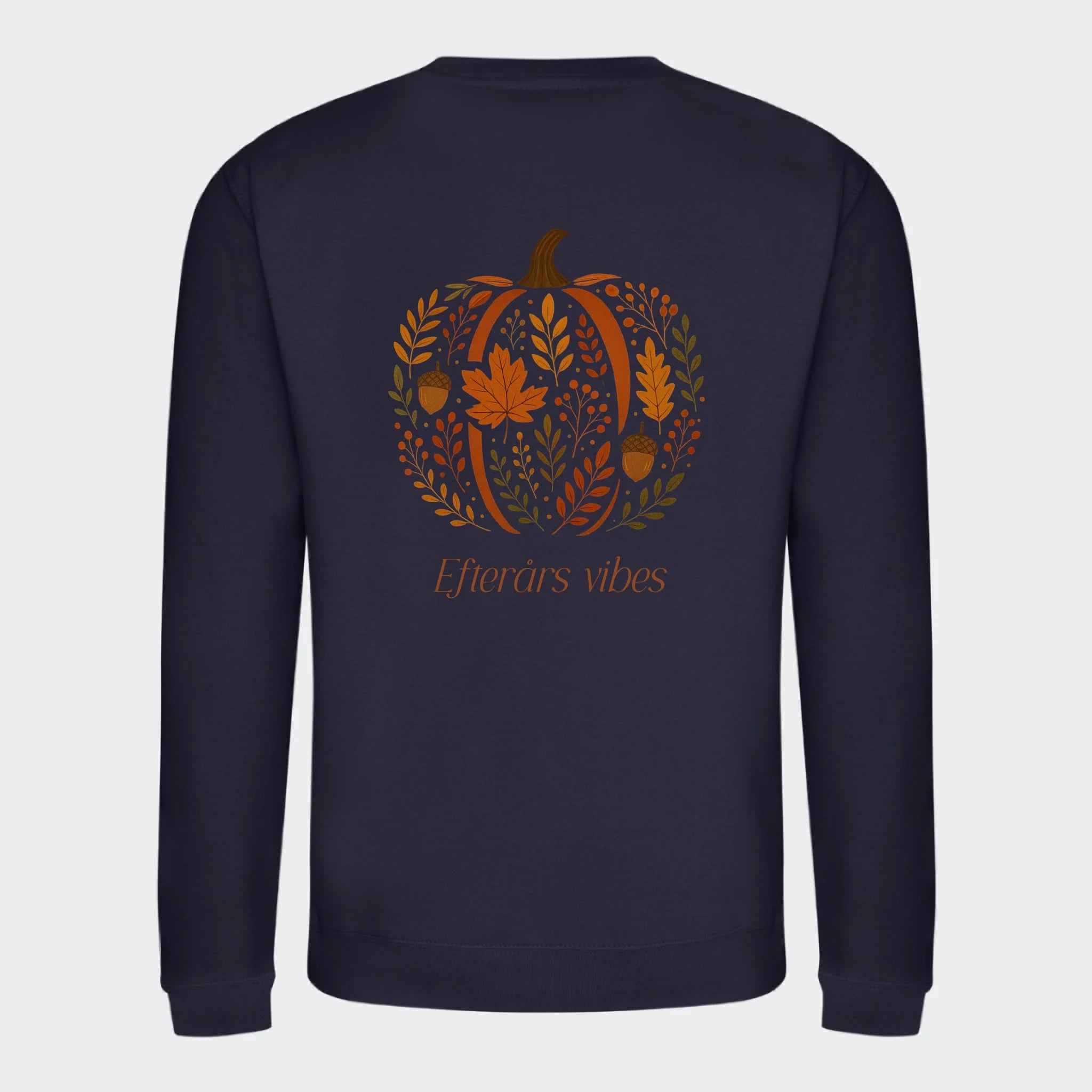 Sweatshirt til voksne – Græskar af blade, mørkeblå, set bagfra