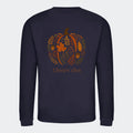 Sweatshirt til voksne - Græskar af blade Customizer TeeInBlue Print på ryggen French Navy Small