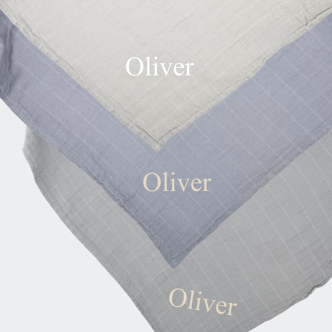 Stofbleer med navn 3 pack - Tradewinds Customizer TeeInBlue Stofbleer 3 pack - Tradewinds Tradewinds 65x65cm