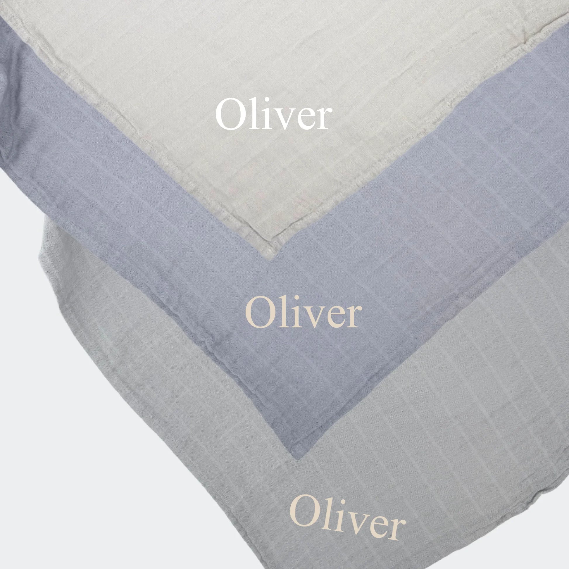 Stofbleer med navn 3 pack - Tradewinds Customizer TeeInBlue Stofbleer 3 pack - Tradewinds Tradewinds 65x65cm