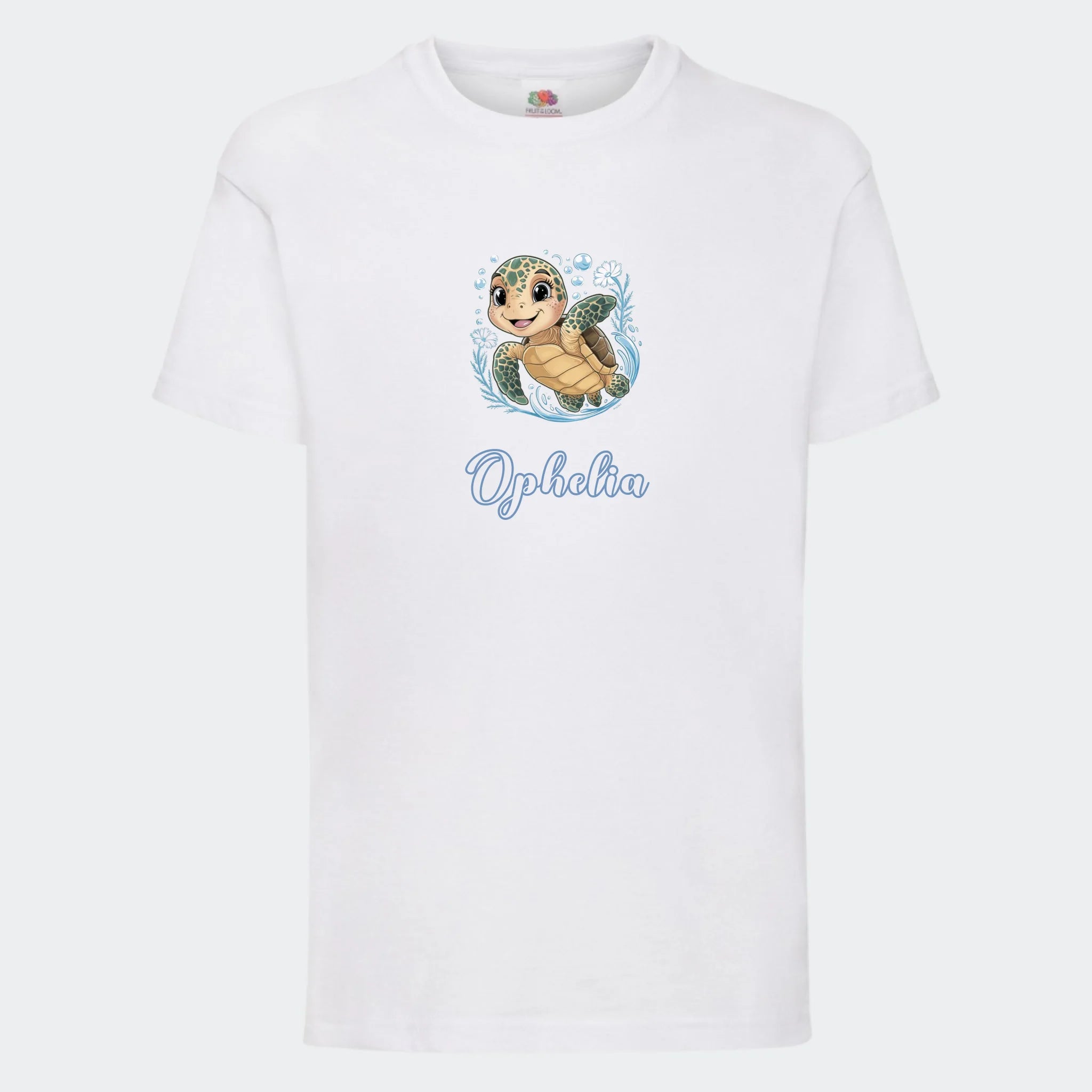 T-shirt til børn – Søde print, under vandet, T-shirt på front Hvid 3-4 år