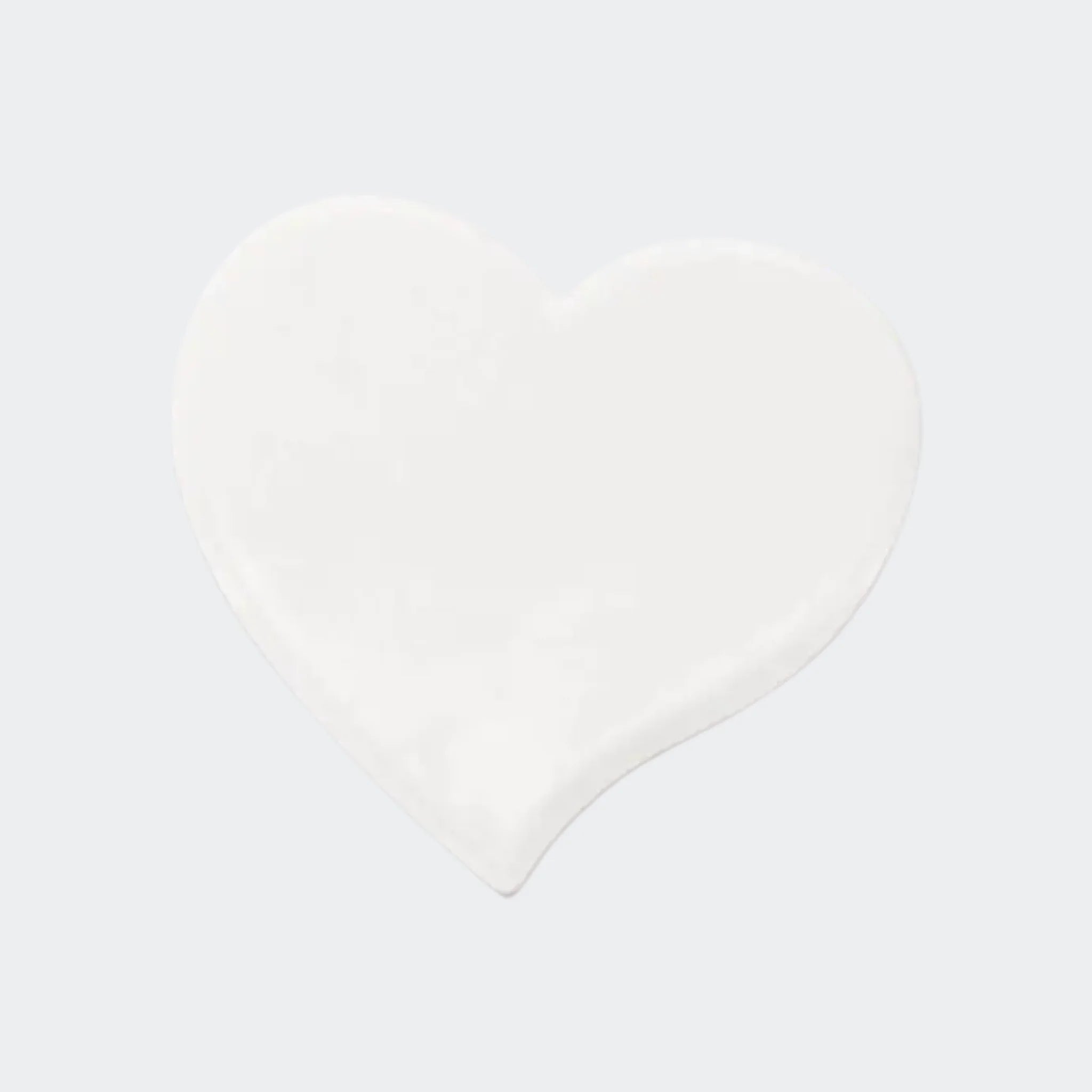 Magnet med eget billede – Hjerte, hvid 6,6 cm
