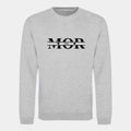Sweatshirt til voksne - Mor med hjerter og navne Customizer TeeInBlue Print på front Heather Grey Medium