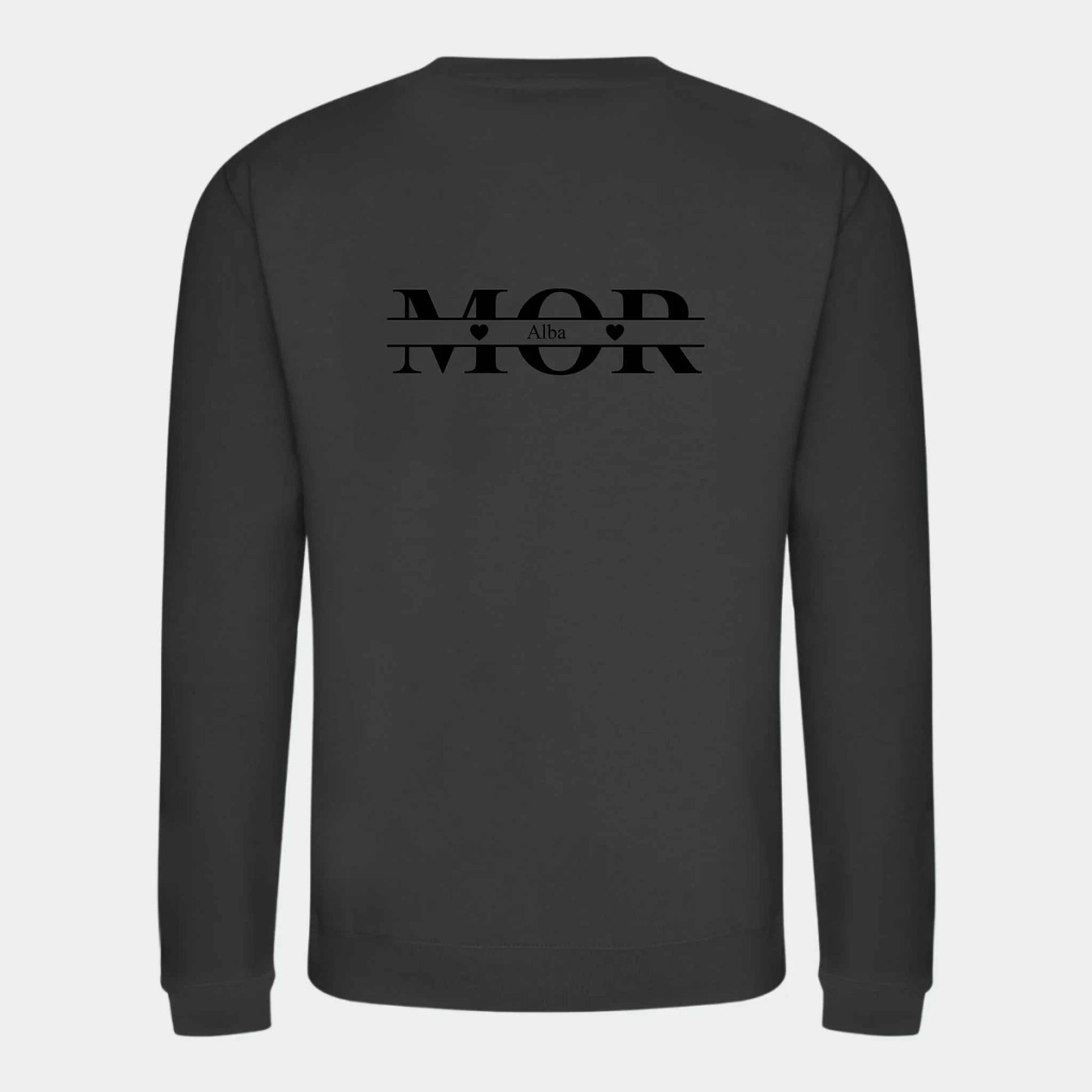 Sweatshirt til voksne - Mor med hjerter og navne Customizer TeeInBlue