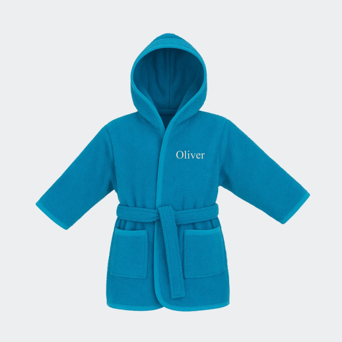 Ocean blå badekåbe til børn - med navn Customizer TeeInBlue Ocean blå badekåbe til børn - med navn Ocean blå 68/74