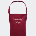 Forklæde med navn Burgundy - Voksen Unik Min Egen Verden.dk 2 linjer Burgundy One size